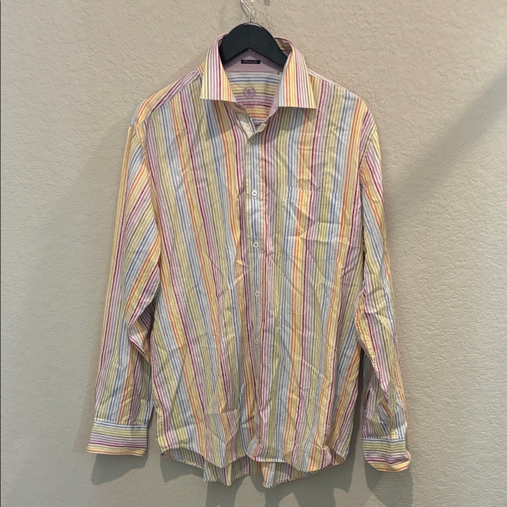 Bugatchi Men's Pastel Multistripe Button-Down Shirt